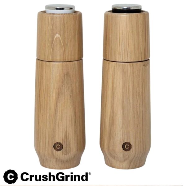 Macina spezie CrushGrind set Champagne in quercia 17 cm CG2CHA17OILWO - immagine 2