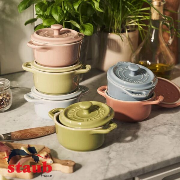 Mini cocotte Staub in ceramica set 6 pezzi colori misti 1011640 - immagine 8