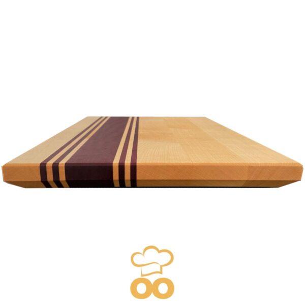 Tagliere artigianale in legno massello di amaranto e acero TA008 - immagine 4