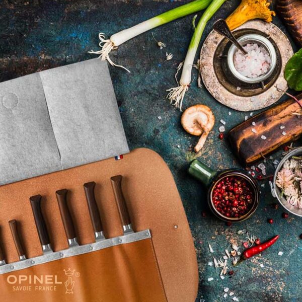 Rotolo portacoltelli Opinel per 8 coltelli da cucina O-3210 - immagine 5