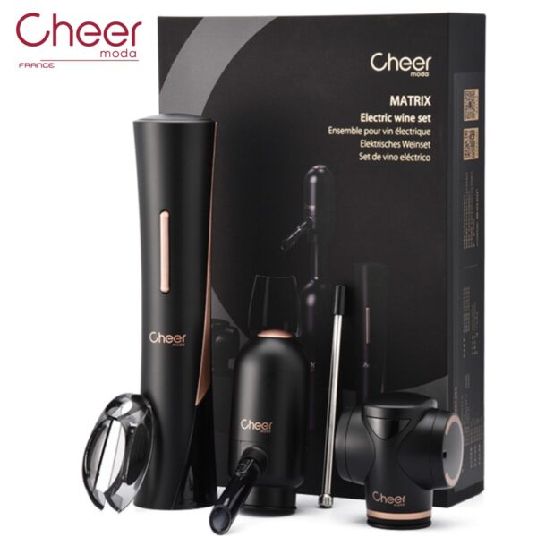 Matrix Set accessori elettrici a batteria per vino Cheer Moda CH43909 - immagine 2