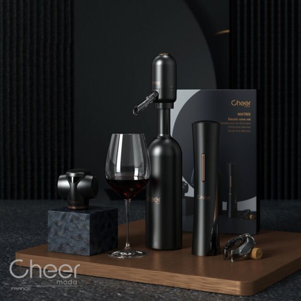 Matrix Set accessori elettrici a batteria per vino Cheer Moda CH43909 - immagine 6