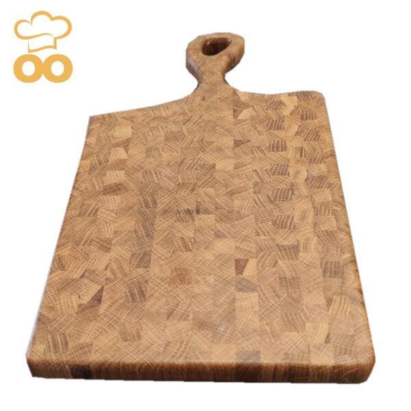 Tagliere artigianale in rovere con manico TA010 - immagine 2