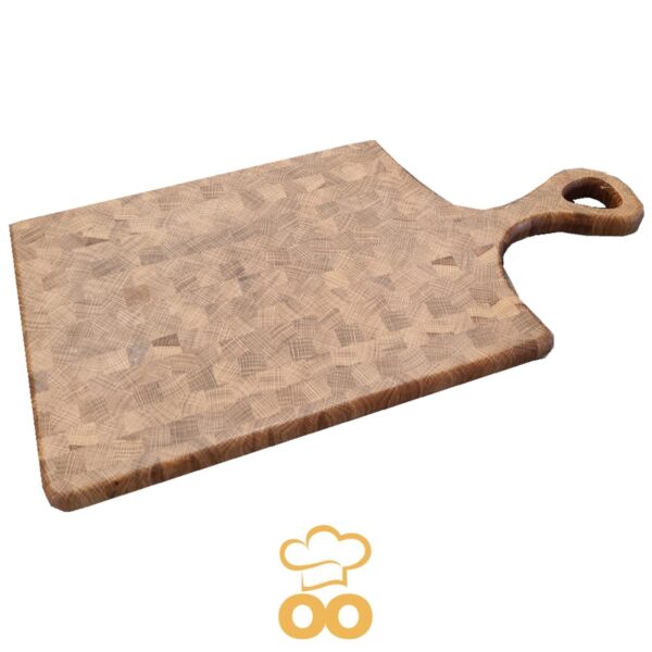 Tagliere artigianale in rovere con manico TA010 - immagine 4