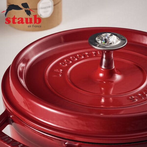 Pomello Staub Swarovski rotondo da 4 cm in acciaio inox 1031072 - immagine 6