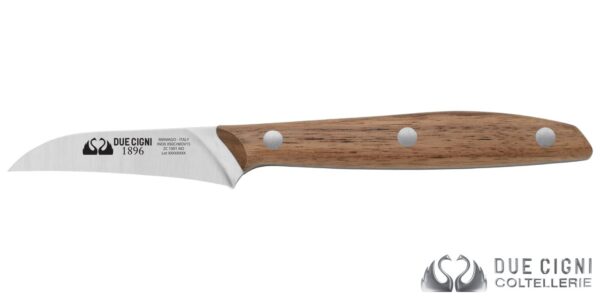 Coltello spelucchino curvo Due Cigni linea 1896 7 cm 2C-1001-NO - immagine 2