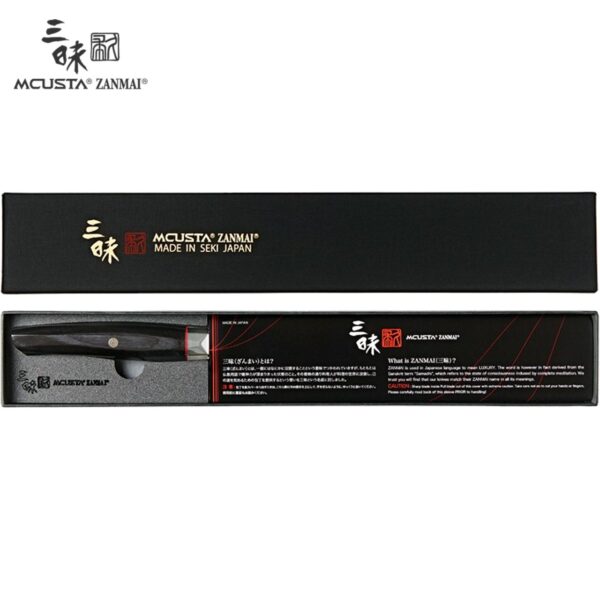 Coltello Santoku 15 cm Mcusta Zanmai Revolution Black ZRB-1215G - immagine 6