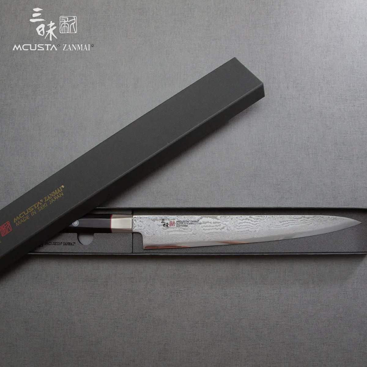 Coltello Sujihiki 24cm Mcusta Zanmai Hybrid Damascus Splash HZ2-3010DS - immagine 6