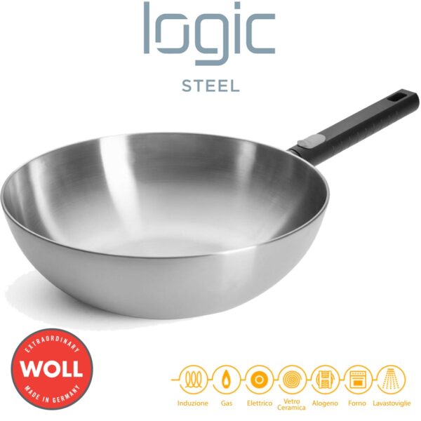 Padella Wok Woll Logic Steel 30 cm WLL 11030LCS - immagine 2