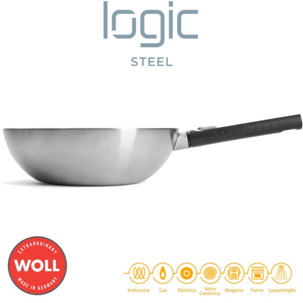 Padella Wok Woll Logic Steel 30 cm WLL 11030LCS - immagine 3