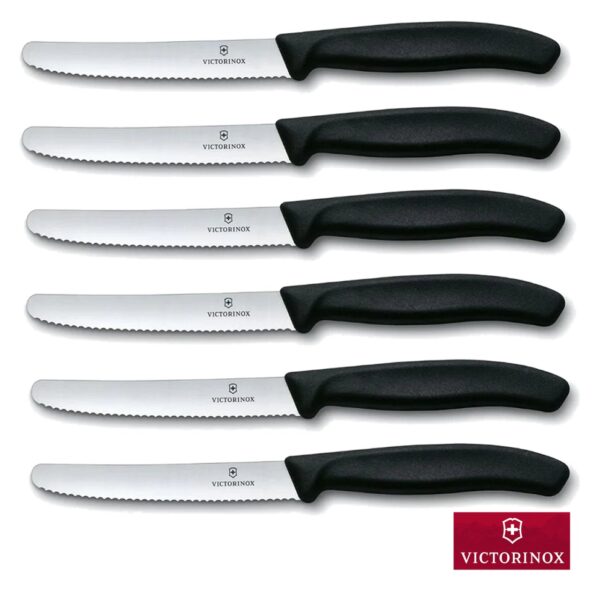 Set coltelli da tavola Victorinox Neri Swiss Classic V-6.7833.6 - immagine 2