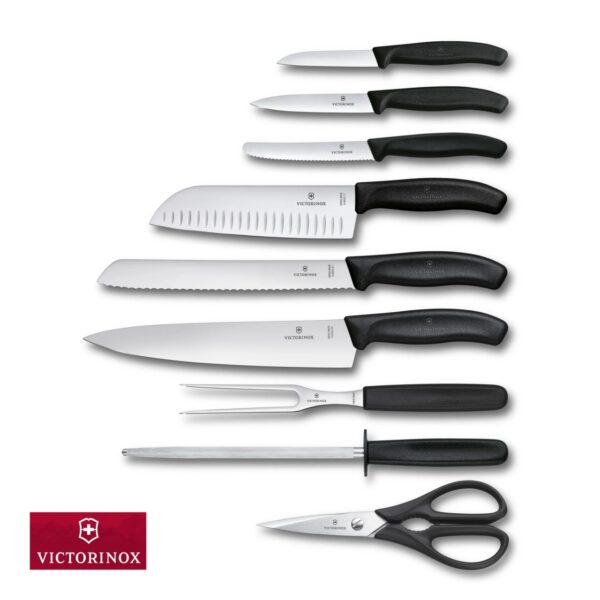 Ceppo Victorinox Extension completo di 9 coltelli Swiss Classic V-6.7193.9 - immagine 3