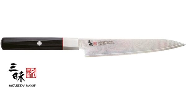 Coltello Petty 15 cm Mcusta Zanmai Hybrid Damascus Splash HZ2-3002DS - immagine 2