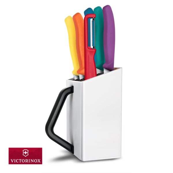 Ceppo Victorinox completo di utensili e coltelli colorati Swiss Line V-6.7126.6C1 - immagine 2