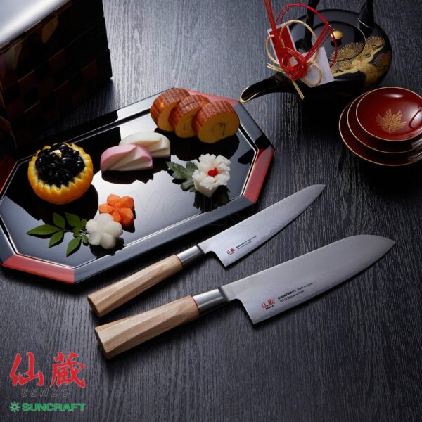 Coltello Santoku Suncraft Twisted Octagon 16,5cm TO-04 - immagine 7