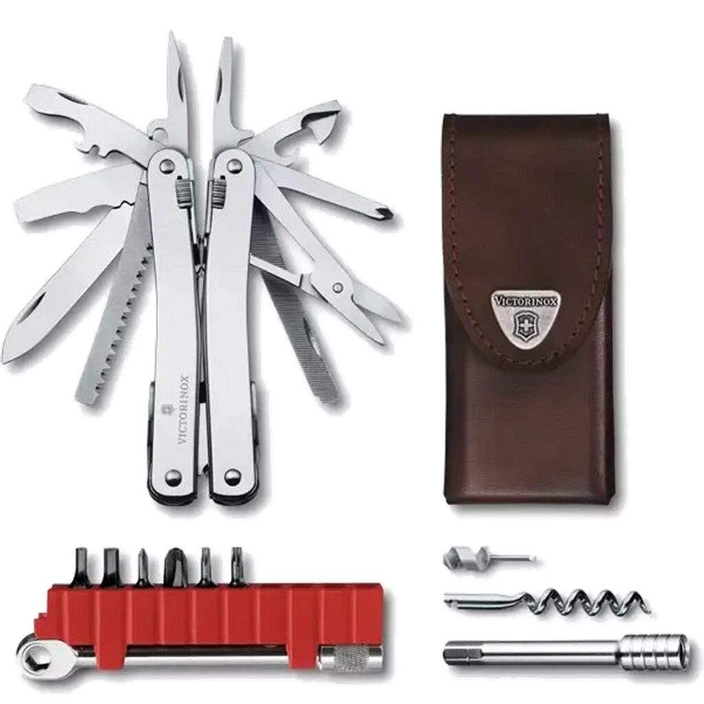 Pinza multifunzione Victorinox Spirit X Plus Ratchet con fodero pelle V-3.0236.L