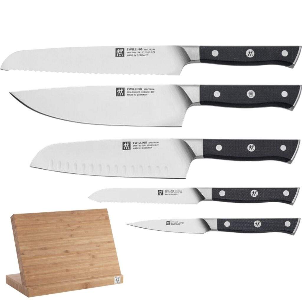 Set 5 coltelli Zwilling Spectrum con ceppo magnetico