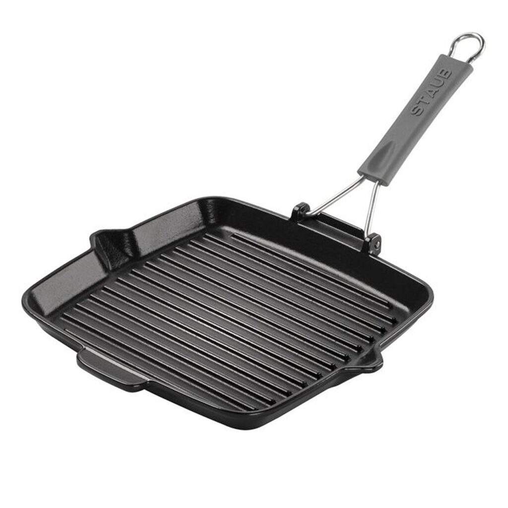 Bistecchiera Staub in ghisa quadrata con manico pieghevole 24 x 24 cm 1003962
