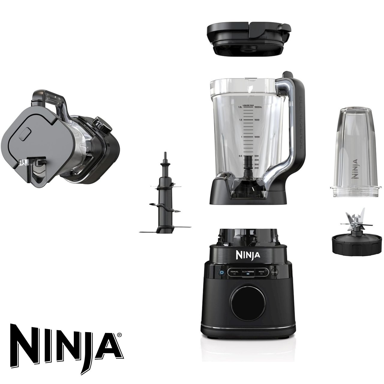 Frullatore ad alta potenza Ninja detect con 2 bicchieri per Smoothie TB301EU - immagine 4