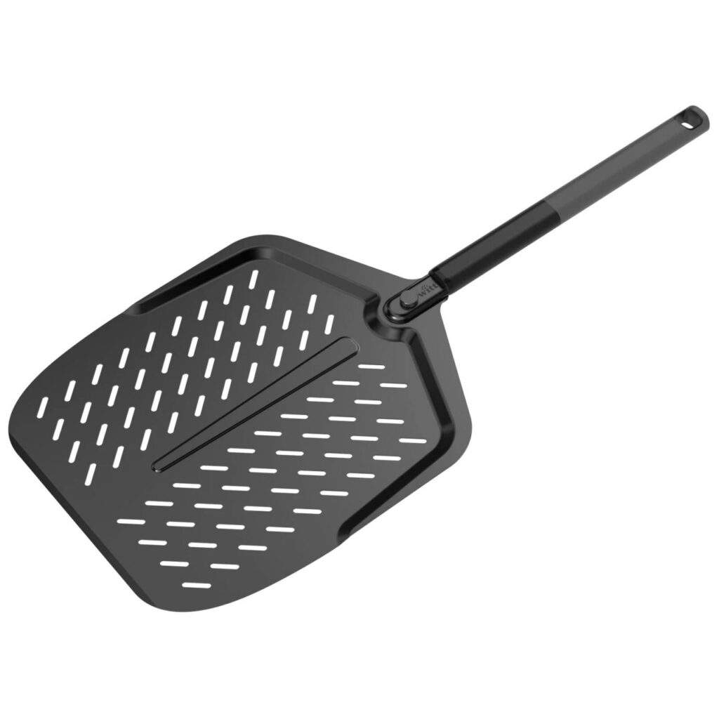 Pala forata Witt da 30 cm in alluminio nero soft grip WI1034