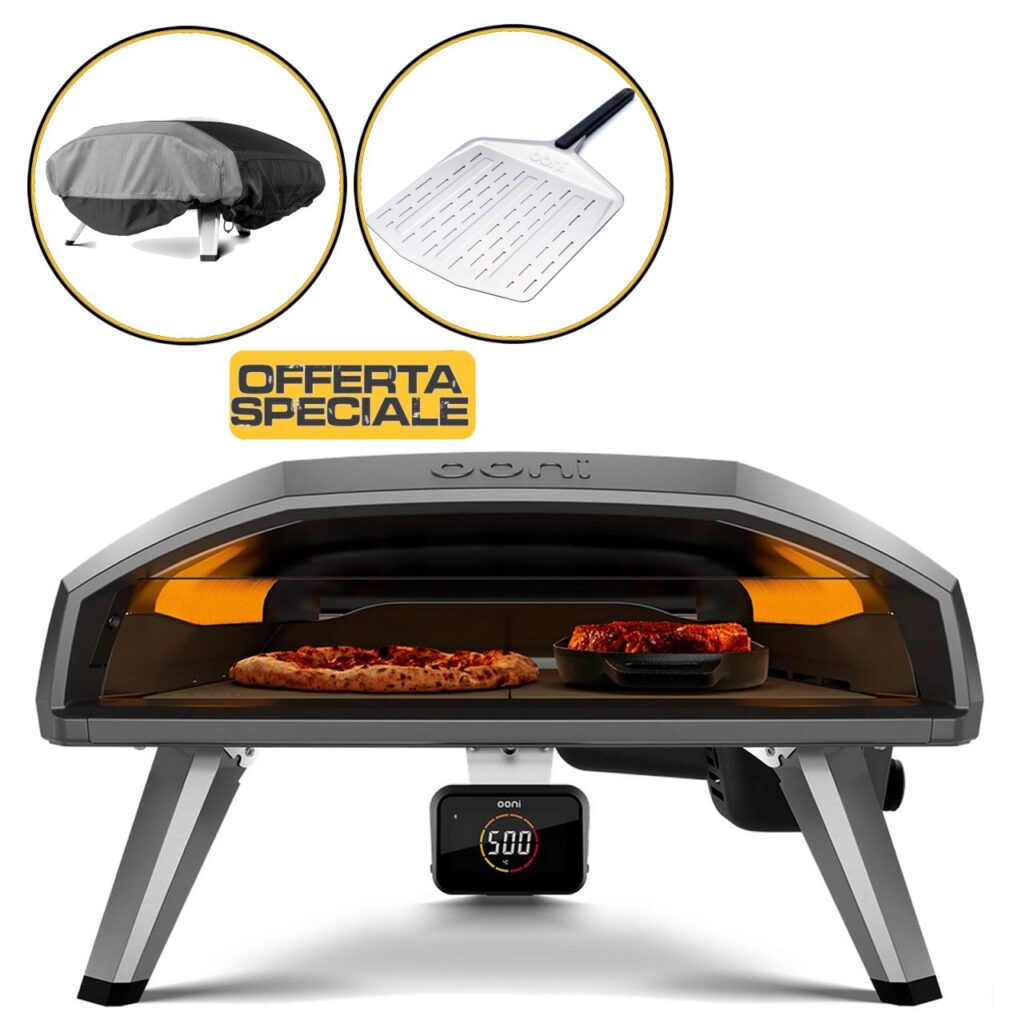 Kit forno pizza Ooni Koda 2 Pro completo di pala forata e copertura Ooni