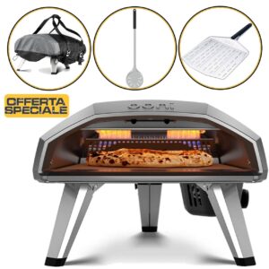 Kit forno pizza Ooni Koda 2 completo di pala forata giropizza e custodia Ooni