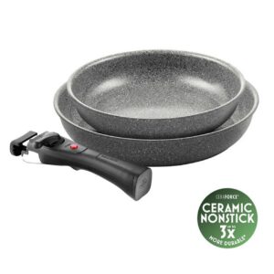 Set 3 pezzi Ballarini Torre padella 24 e 28 con manico 1011462